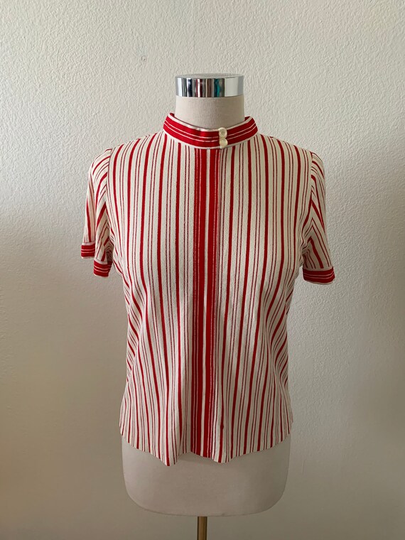 1960s Mod Mock Turtleneck Top