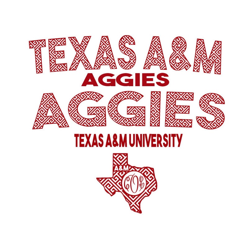 Texas A M Aggies Jersey Set Retro Print Svg Eps Pdf Png Etsy