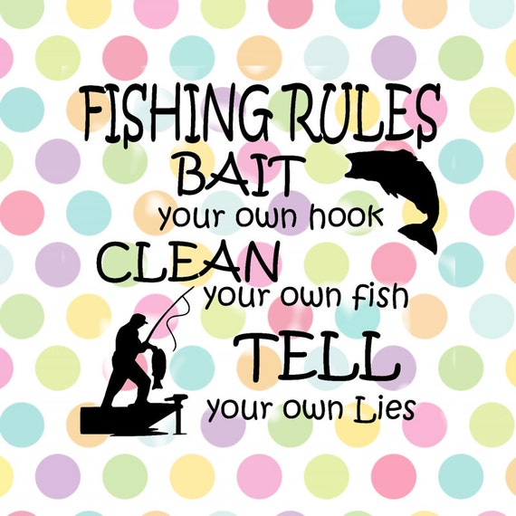 Fishing rules Sign SVG Studio PNG Eps Pdf for Vinyl cutters Etsy