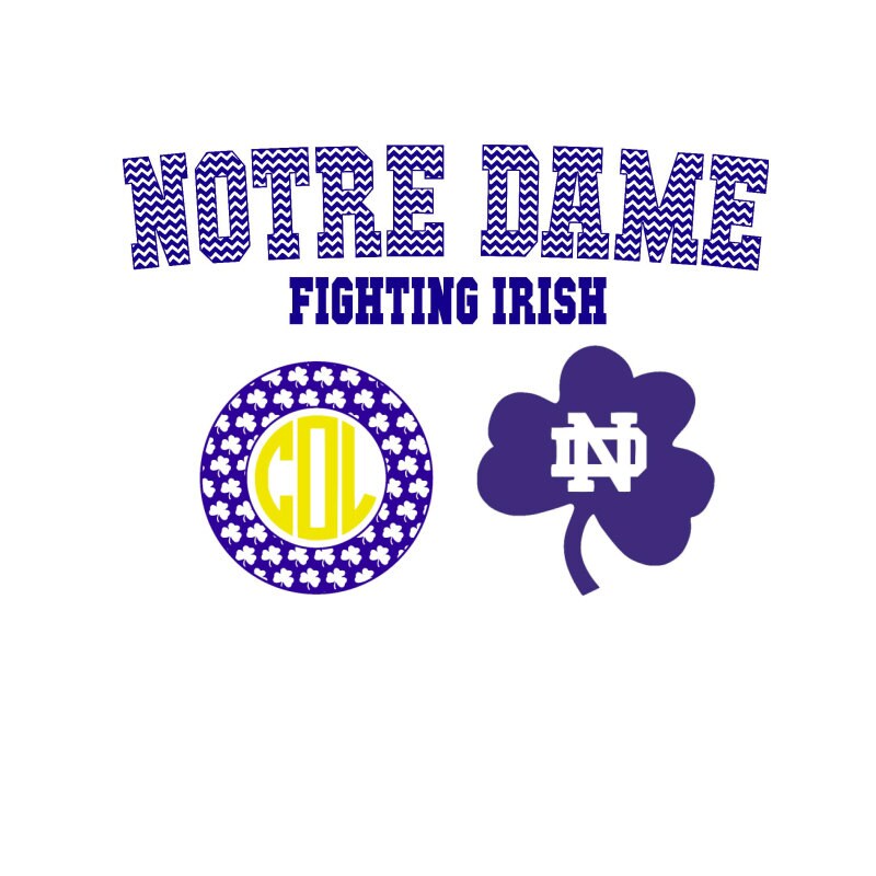 Download Notre Dame Jersey Set SVG Silhouette Studio PDF Eps Pdf | Etsy