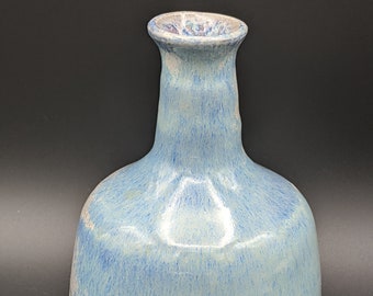 Ice Blue Winter Ceramic Vase | Wheel-thrown Stoneware Vase | Pottery | Home Decor | Unique Gift
