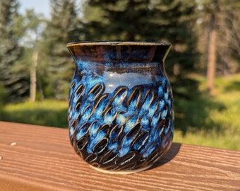 Midnight Blue Ceramic Vase | Wheel-thrown Stoneware Vase | Pottery | Home Decor | Unique Gift | Housewarming Present