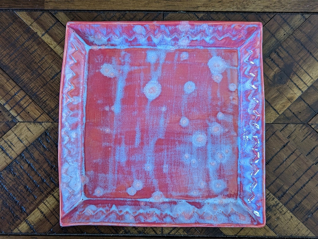 The Galaxy Ceramic Tray Hors D'oeuvre Platter Handmade Stoneware Clay