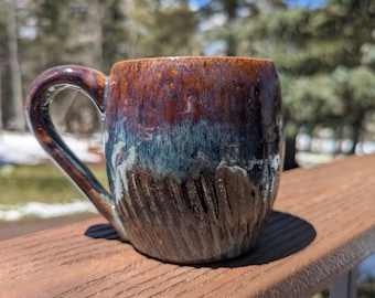 Melted Layers Mug | Magical Ceramic Coffee or Tea Cup | Wheel-Thrown Hand-Made Clay Mug | Pottery | Gift Idea