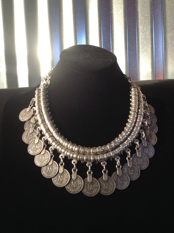 Turkish Gypsy Style Zinc Coin Necklace