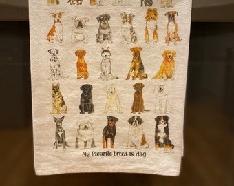 Dog breeds kitchen towel