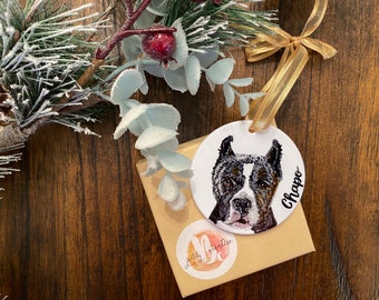Custom round pet ornament
