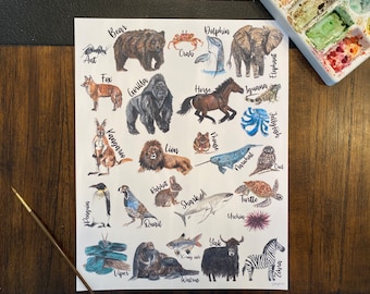 Animal Alphabet print
