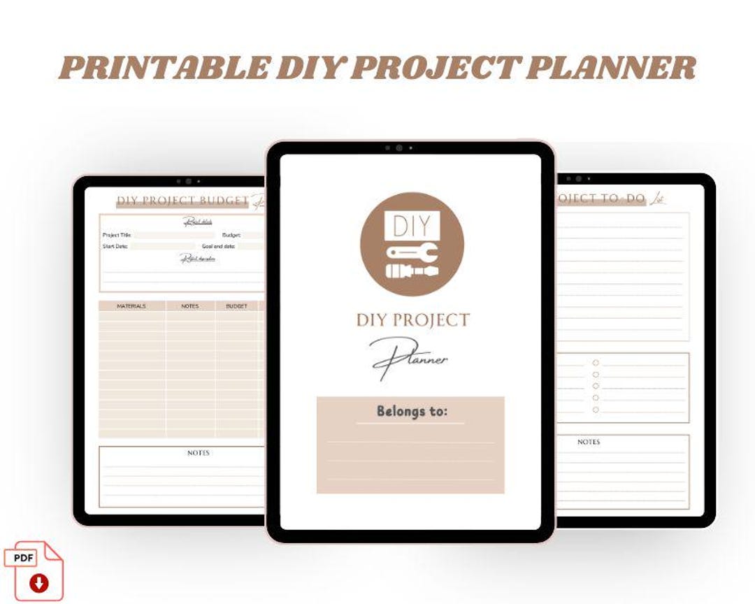 DIY Project Planner | Project Planner Printable | Project Planning ...