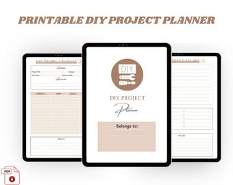 DIY Project Planner | Project Planner Printable | Project Planning Templates | Tasks To Do List | Work Productivity | Instant Download