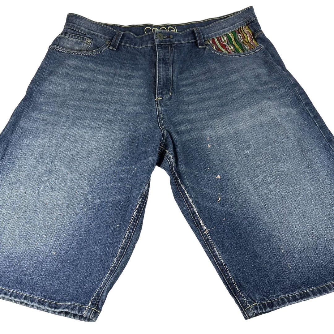 【90s Coogi】baggy half denim pant hiphop Hip hop skate baggy jeans Vintage 90s Coogi Hip-Hop | Depop