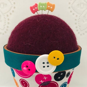 Sewing XL: Stick-It-To-Me! Pin Cushions | Pins & Needles | Buttons | Spools | Scissors | Sewing | Quilting | Handmade | Pincushion | 4.5in