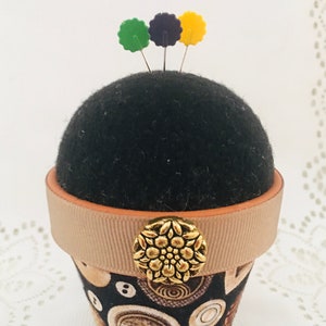 Sewing: Stick-It-To-Me! Pin Cushions | Pins & Needles | Buttons | Spools | Scissors | Sewing | Quilting | Handmade | Pincushion | 3.5in