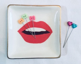 Even More Magnetic Squares: Stick-It-To-Me! Needle Pin Trays | Ceramic | Magnetic | Pin Tray | Pin Dish | Pin Bowl | Sewing | Quilting