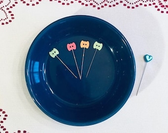 Magnetic Circles: Stick-It-To-Me! Needle Pin Trays | Ceramic | Magnetic | Pin Tray | Pin Dish | Pin Bowl | Sewing | Quilting | Gift