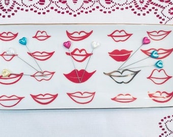 Magnetic Rectangles XL: Stick-It-To-Me! Needle Pin Trays | Ceramic | Magnetic | Pin Tray | Pin Dish | Pin Bowl | Sewing | Quilting