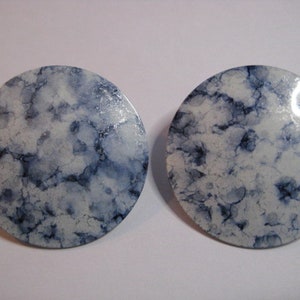 Vintage Speckled Enamelware Button Earrings