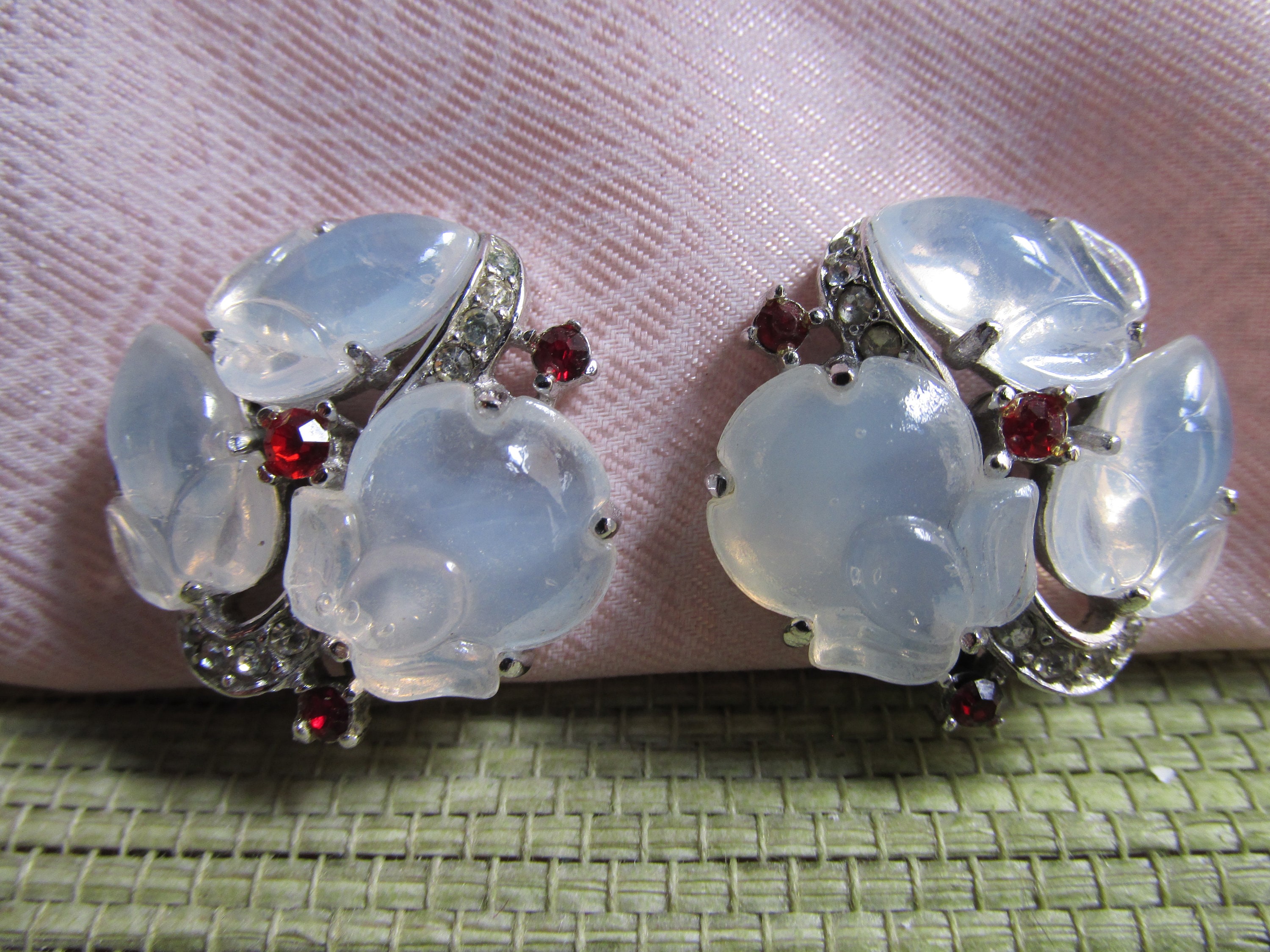 Vintage Alfred Philippe for Crown Trifari Moonstone Fruit
