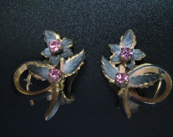 Vintage Austrian Painted Earrings