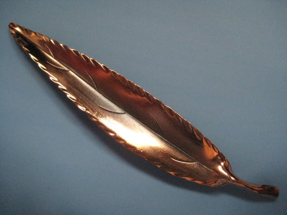 Vintage Nye Copper Leaf Brooch - image 9