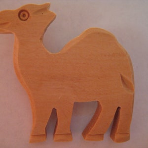 Olive Wood Camel Brooch