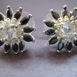 Vintage Roman Company Sapphire Earrings