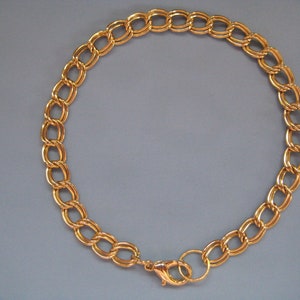 Double Curb Chain Charm Bracelet