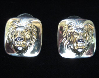 Vintage Lion Head Earrings