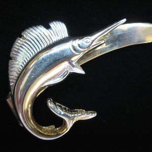 Vintage Swank Sailfish Tie Bar