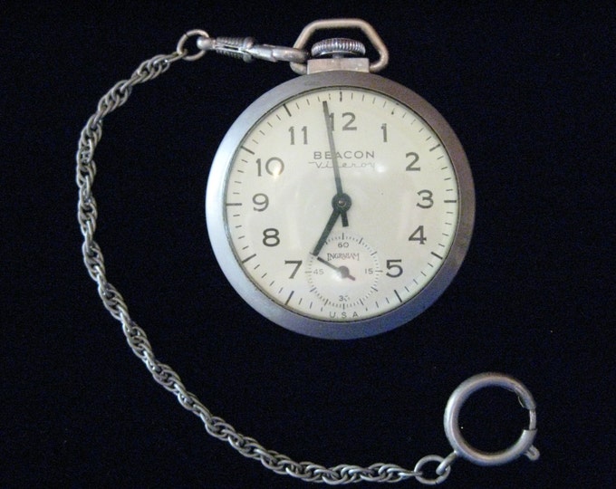 Vintage 1951 Beacon Viceroy Pocket Watch by Ingraham Etsy
