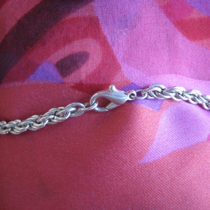 Vintage Silver Tone French Rope Bracelet