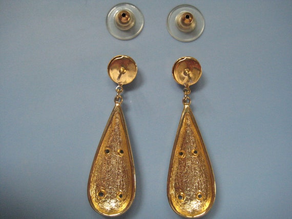 Vintage Enameled Nautical Style Earrings - image 9