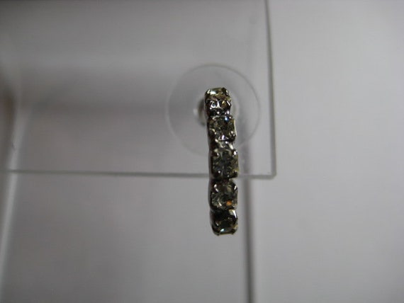 Simple Rhinestone Half Hoops - image 9