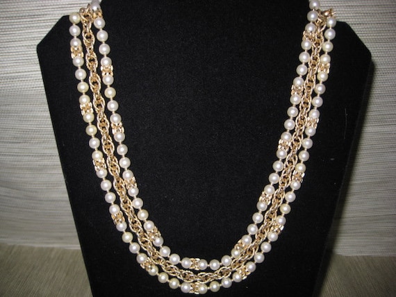 Vintage Napier Faux Pearl Necklace - image 1