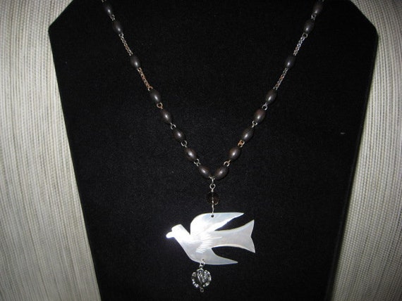 Repurposed Peace Dove Necklace - image 1