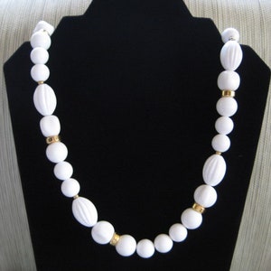 Vintage Monet White Beads