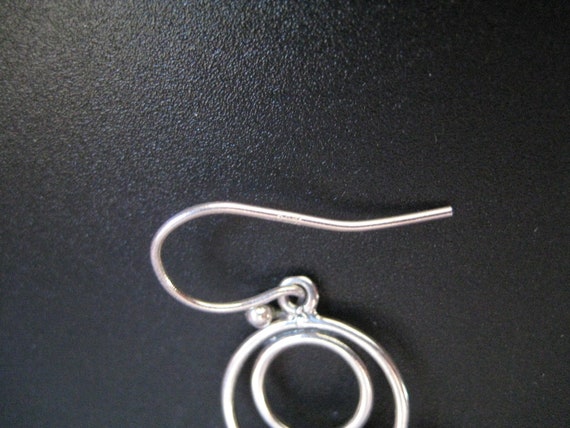 Sterling Silver and Garnet Hoop Earrings - image 9