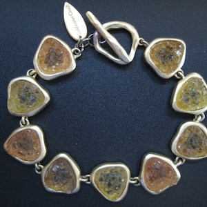 Bransoletka Vintage Coldwater Creek Faux Druzy Toggle