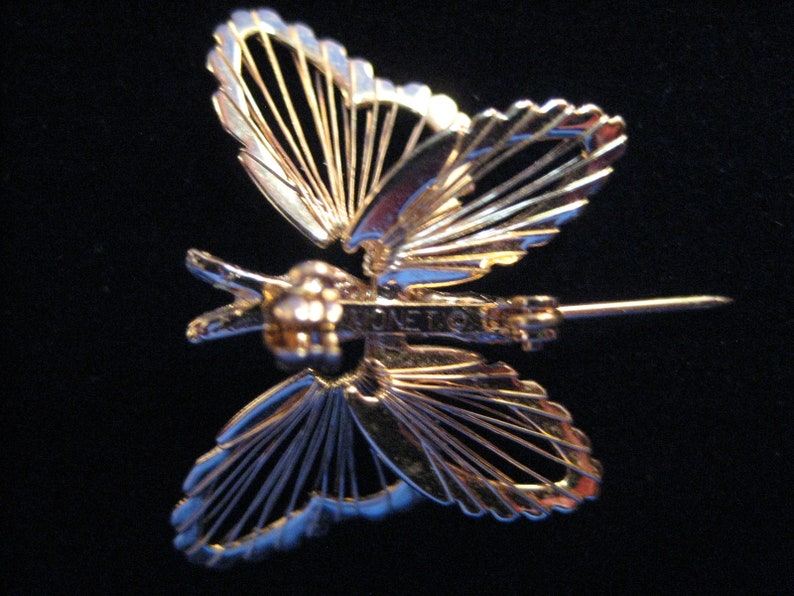 Vintage Monet Spinneret Butterfly Brooch