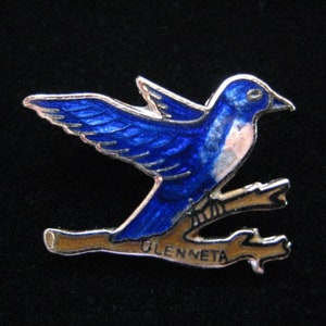 Vintage Glenneta Bluebird Brooch