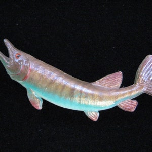 Vintage Plastic Muskie Brooch