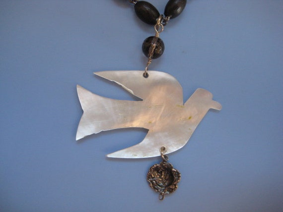 Repurposed Peace Dove Necklace - image 7