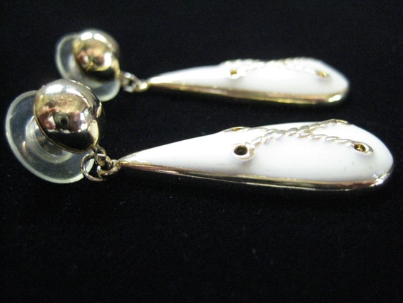 Vintage Enameled Nautical Style Earrings - image 8