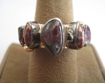 Lilly Barrack Sterling Silver and Gold Amethyst and Pearl Ring Etsy