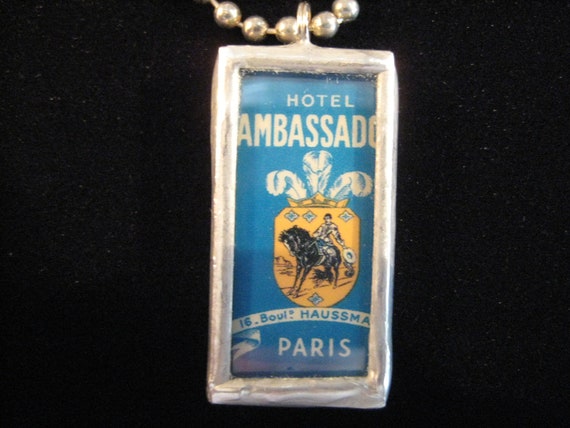 Vintage Paris Hotel Advertising Jewelry - image 10