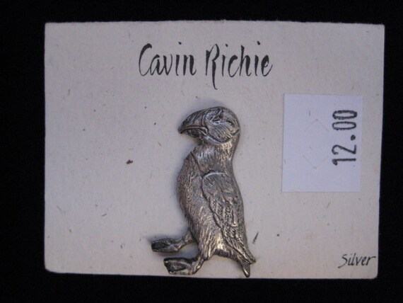 Vintage Cavin Richie Cast Silver Puffin - image 1