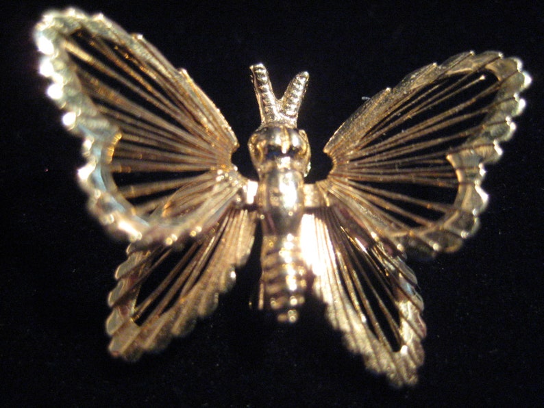Vintage Monet Spinneret Butterfly Brooch
