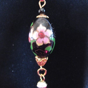 Floral Cloisonne Bead Pendant