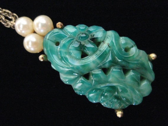 Vintage Jomaz Peking Glass Pendant - image 1