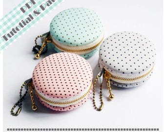 PDF Macaron Coin Purse - Tutorial & Patterns (INSTANT DOWNLOAD)